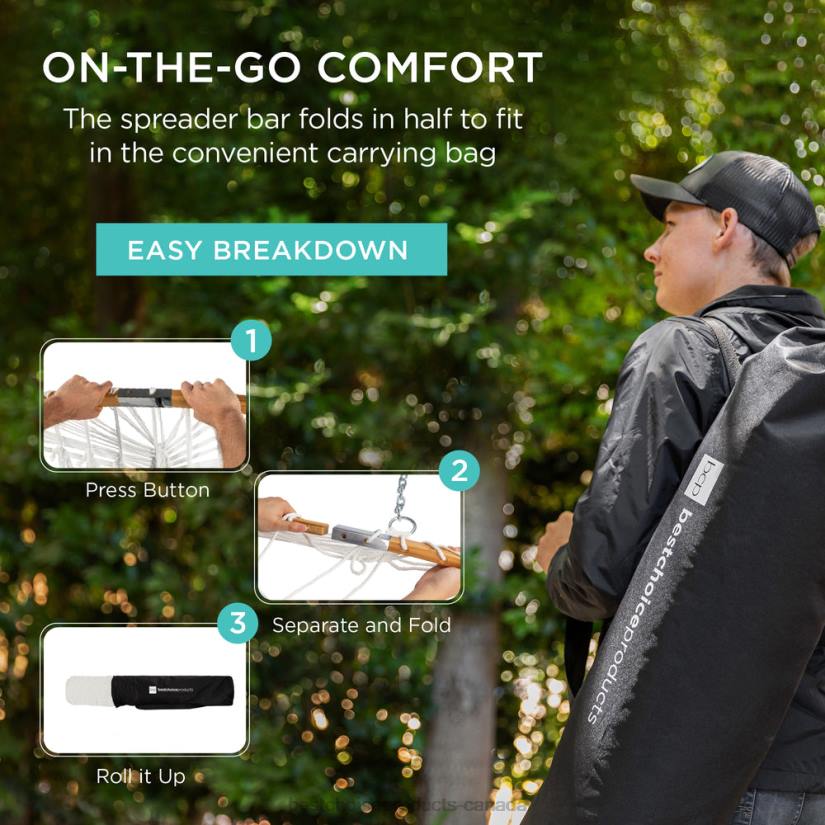 4LT2950 Fire Red Best Choice Products 2-Person Woven Polyester Hammock w/ Curved Bamboo Spreader Bar, Carry Bag