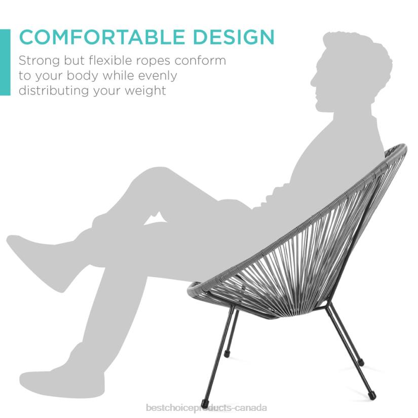 4LT2912 Gray Best Choice Products 4-Piece All-Weather Acapulco Conversation Set w/ Table, Loveseat