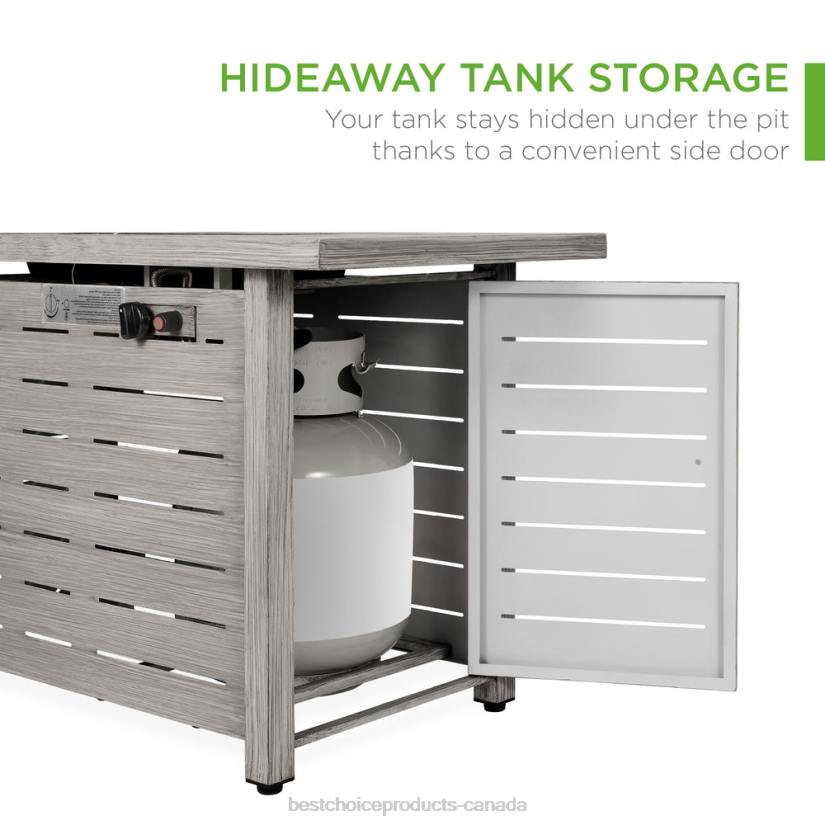 4LT2854 Gray Best Choice Products 50,000 BTU Steel Propane Gas Fire Pit w/ Auto Ignition