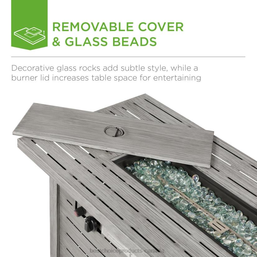 4LT2854 Gray Best Choice Products 50,000 BTU Steel Propane Gas Fire Pit w/ Auto Ignition