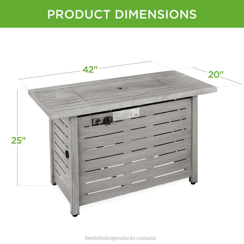 4LT2854 Gray Best Choice Products 50,000 BTU Steel Propane Gas Fire Pit w/ Auto Ignition