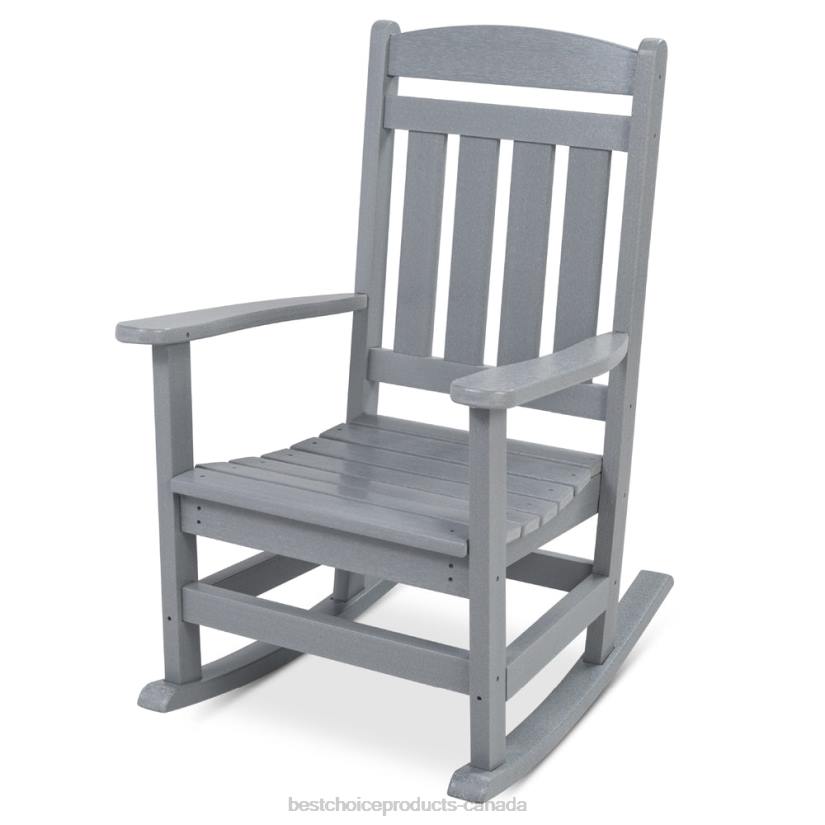4LT21317 Gray Best Choice Products All-Weather Indoor Outdoor Porch Rocking Chair w/ 300lb Weight Capacity