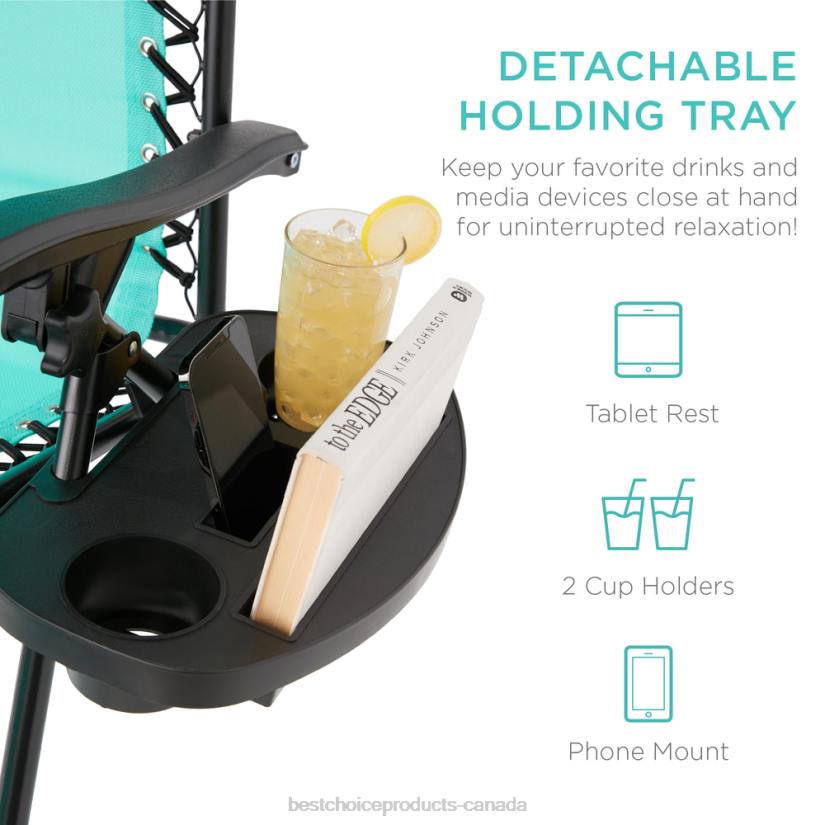 4LT2809 Mint Best Choice Products Set of 2 Adjustable Zero Gravity Patio Chair Recliners w/ Cup Holders