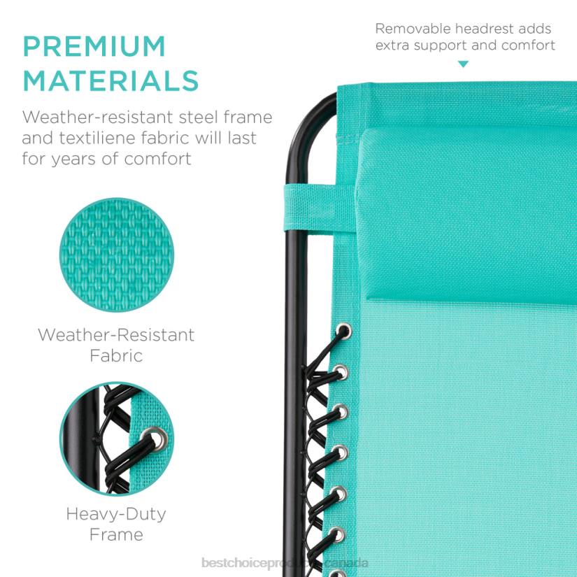 4LT2809 Mint Best Choice Products Set of 2 Adjustable Zero Gravity Patio Chair Recliners w/ Cup Holders