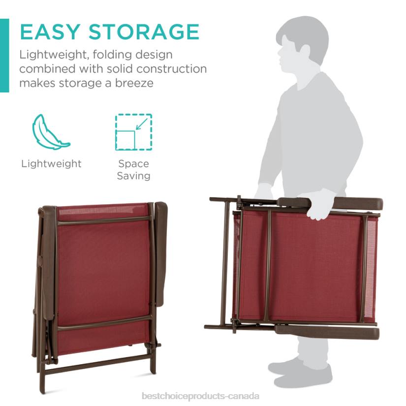 4LT2828 Red Best Choice Products Set of 2 Outdoor Patio Chaise Recliner Lounge Chairs w/ Rust-Resistant Frame