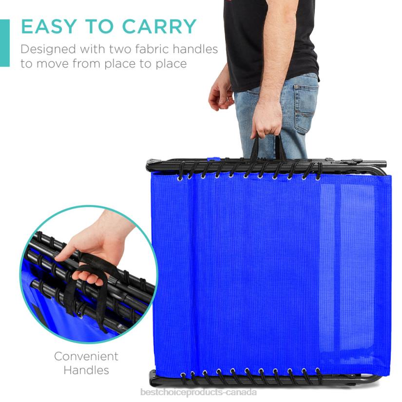 4LT2838 Resort Blue Best Choice Products Portable Patio Chaise Lounge Chair Outdoor Recliner w/ Pillow