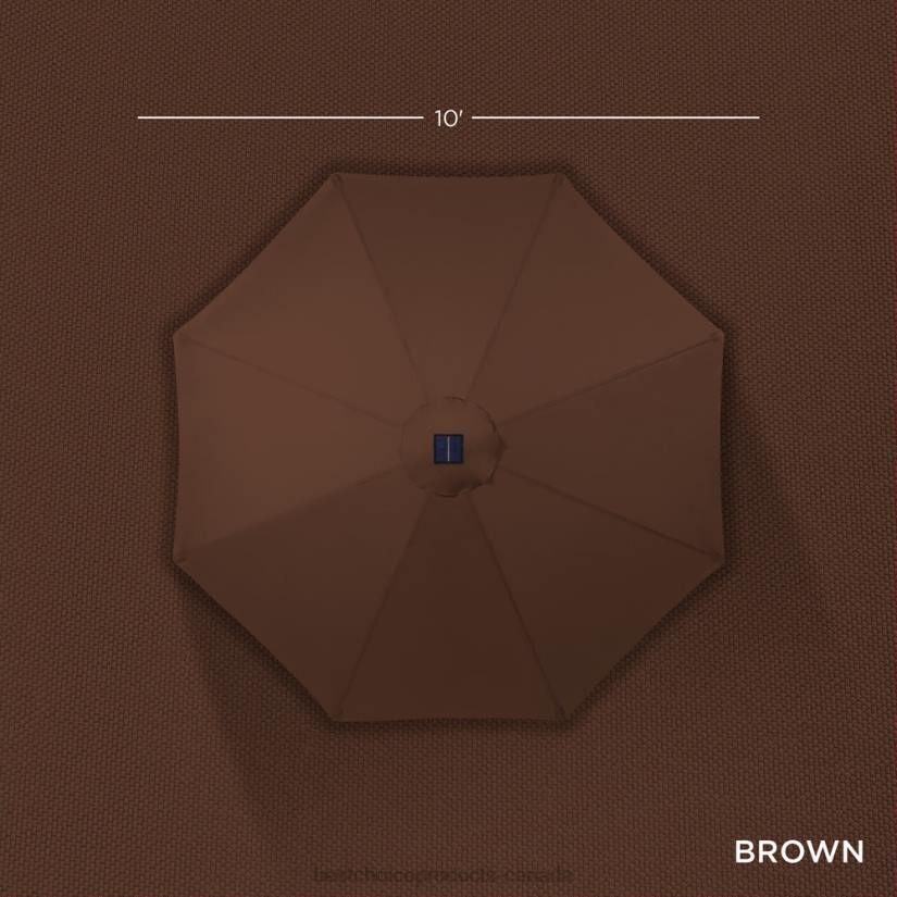 4LT21335 Brown Best Choice Products Solar LED Lighted Patio Umbrella w/ Tilt Adjustment, UV-Resistance