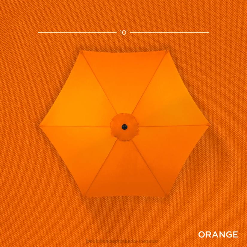 4LT21373 Orange Best Choice Products Outdoor Steel Market Patio Umbrella Decoration w/ Tilt, Crank Lift