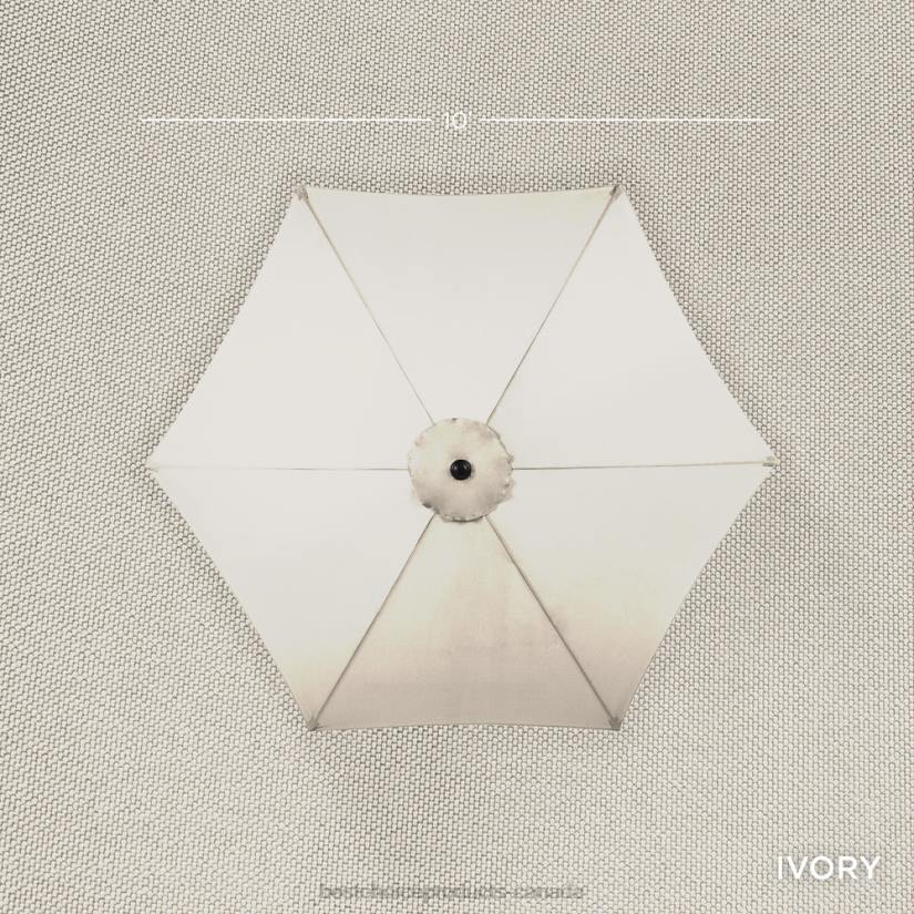 4LT21380 Ivory Best Choice Products Outdoor Steel Market Patio Umbrella Decoration w/ Tilt, Crank Lift