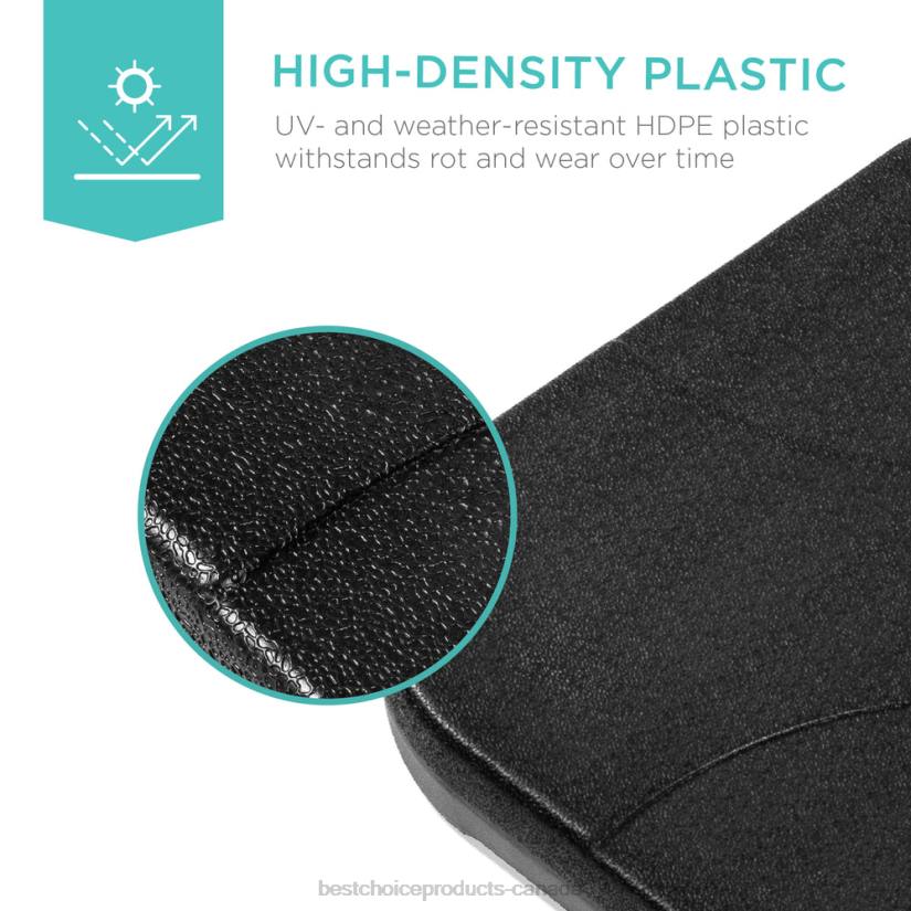 4LT21390 Black Best Choice Products 4-Piece Cantilever Offset Patio Umbrella Stand Square Base Plate Set