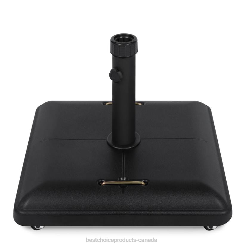 4LT2420 Black Best Choice Products 81lb. Heavy Duty Concrete Umbrella Base Stand w/ Wheels