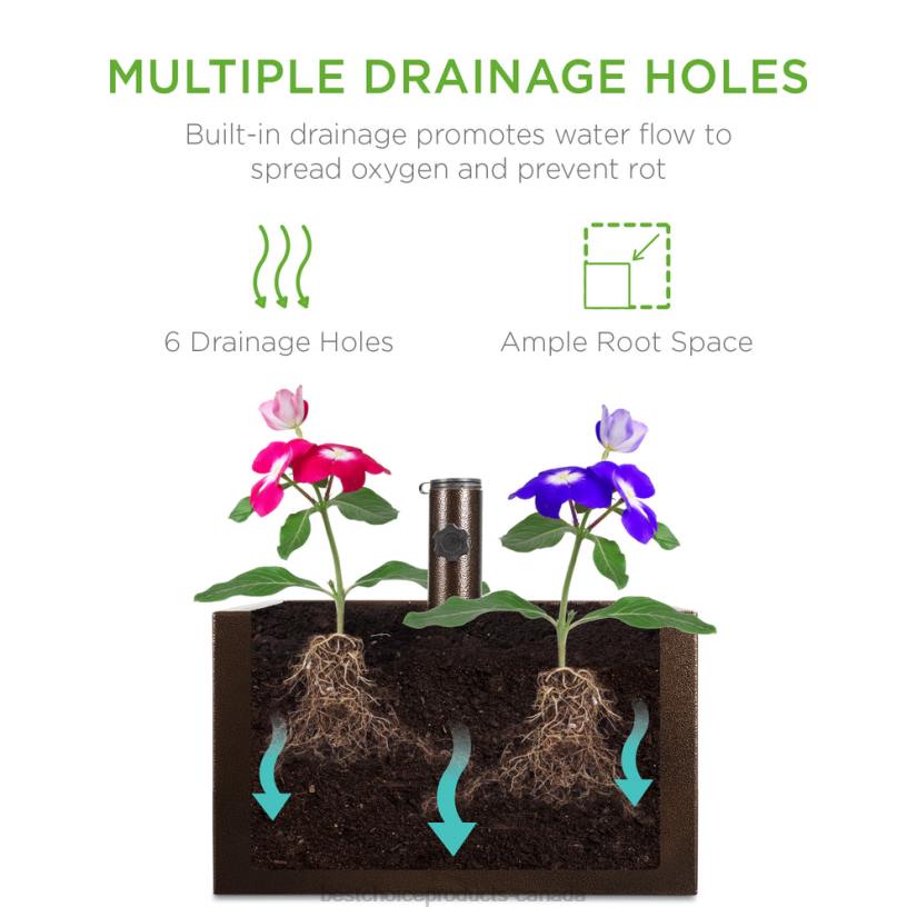 4LT2422 Brown Best Choice Products Portable Steel Umbrella Base Stand Up to 150 lbs w/ Fillable Planter, Wheels