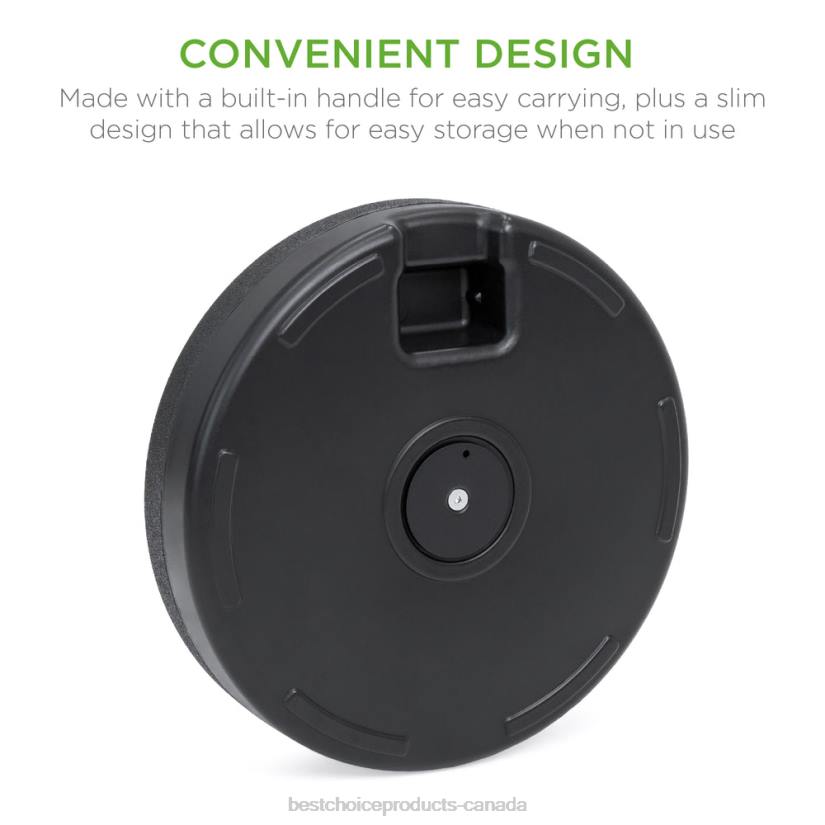 4LT2424 Black Best Choice Products Plastic Patio Umbrella Base Pole Holder Accessory w/ Adjustable Knob