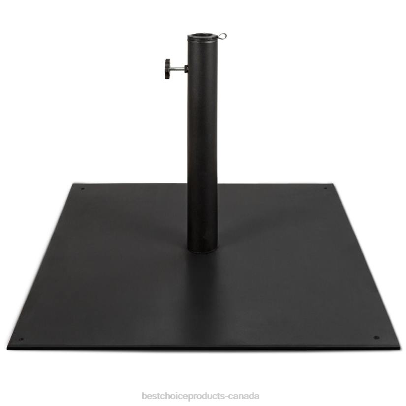 4LT2425 Black Best Choice Products Steel Umbrella Base, Patio Stand w/ Tightening Knob & Anchor Holes