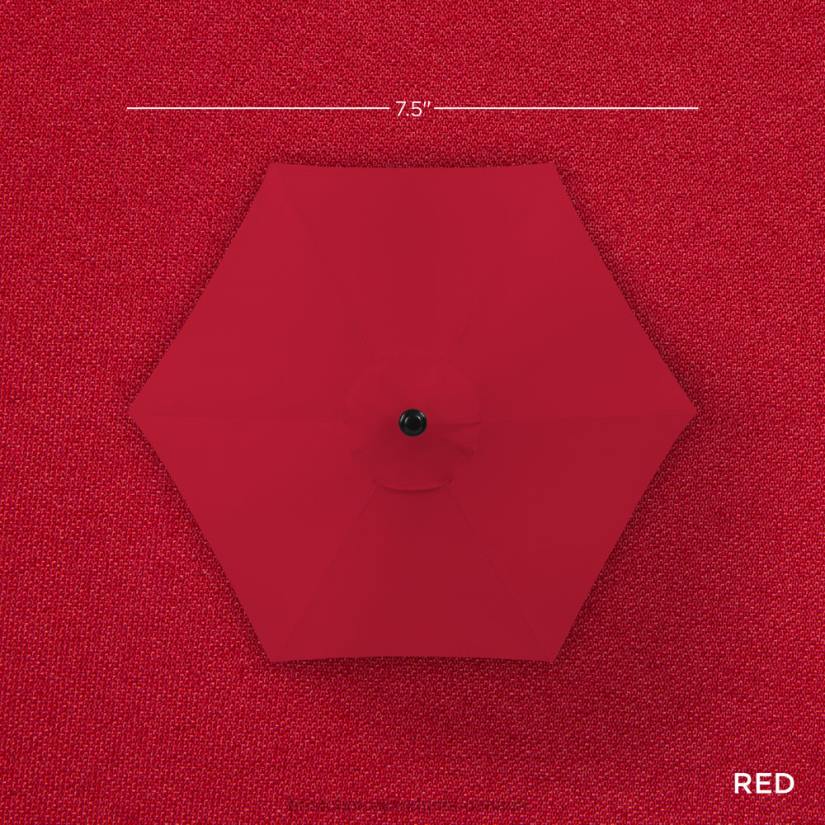 4LT2860 Red Best Choice Products Outdoor Solar Patio Umbrella w/ Push Button Tilt, Crank Lift