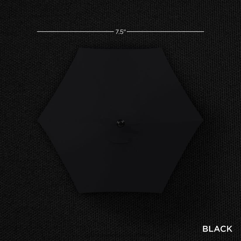 4LT2861 Black Best Choice Products Outdoor Solar Patio Umbrella w/ Push Button Tilt, Crank Lift