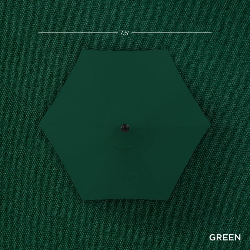 4LT2864 Green Best Choice Products Outdoor Solar Patio Umbrella w/ Push Button Tilt, Crank Lift