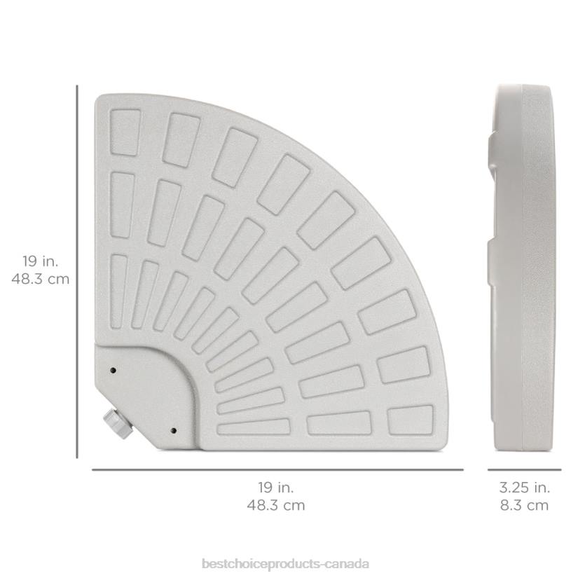 4LT2911 Black Best Choice Products 4-Piece Cantilever Offset Patio Umbrella Base Stand w/ Carry Handles