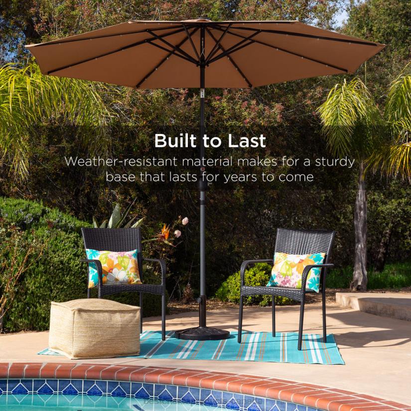 4LT2926 Bronze Best Choice Products 18in Round Patio Umbrella Base Stand w/ Rustic Finish