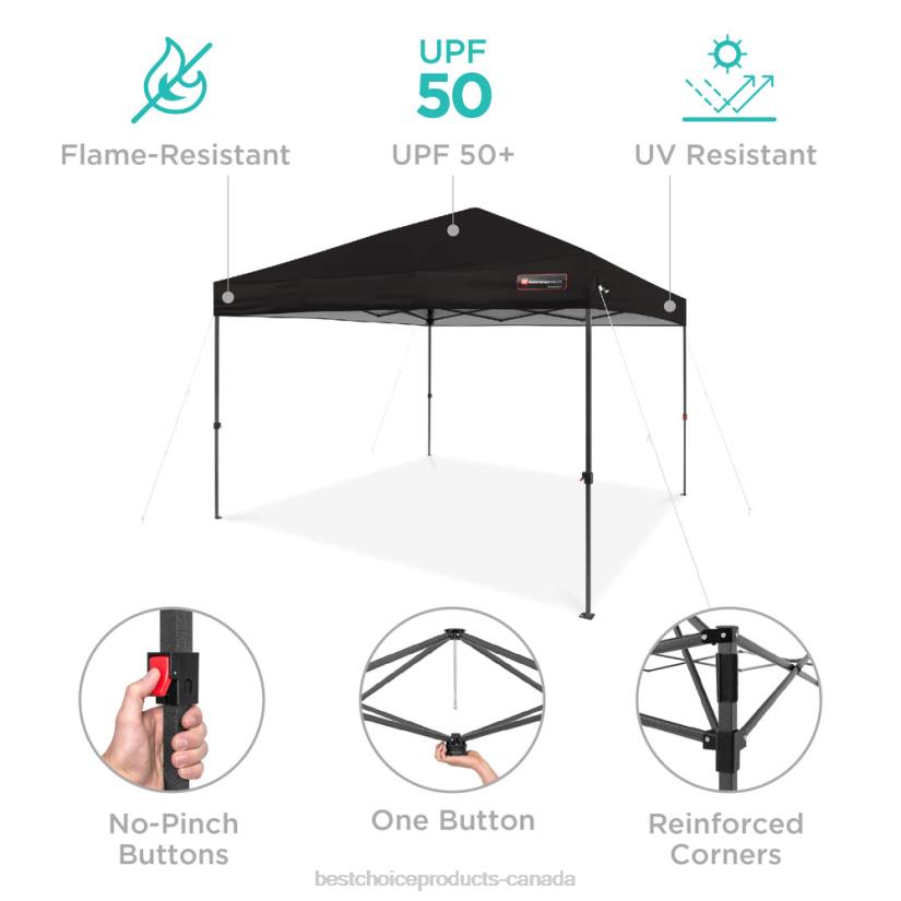 4LT21050 Black Best Choice Products One-Person Setup Instant Pop Up Canopy w/ Wheeled Bag