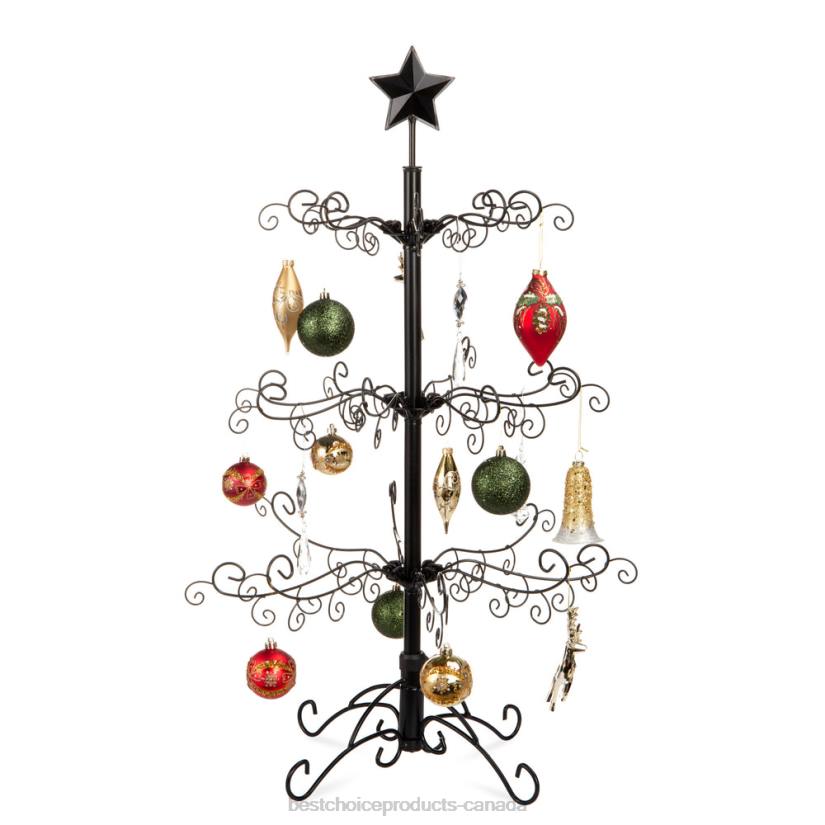 4LT2142 Black Best Choice Products Wrought Iron Christmas Tree Ornament Display w/ Easy Assembly