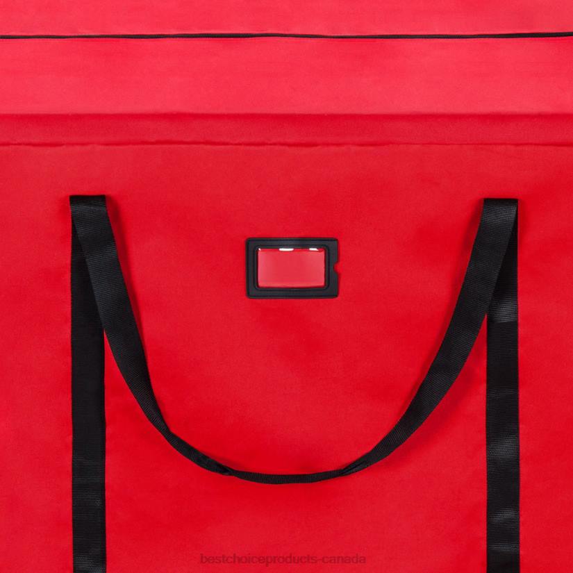 4LT2267 Red Best Choice Products Rolling Duffle Storage Bag for 9ft Christmas Tree w/ Wheels, Handle