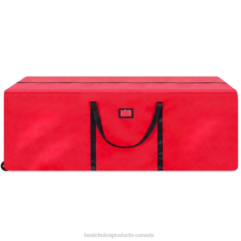 4LT2267 Red Best Choice Products Rolling Duffle Storage Bag for 9ft Christmas Tree w/ Wheels, Handle