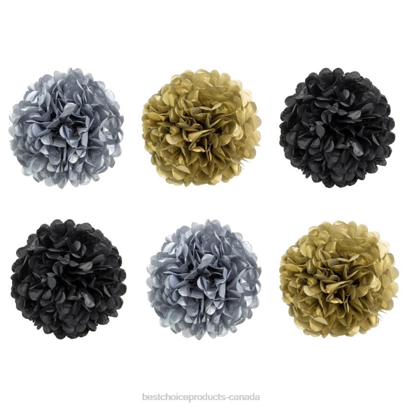 4LT2244 Multicolor Best Choice Products Birthday Party Decor Set w/ Banner, 6 Pom-Poms, 20 Balloons