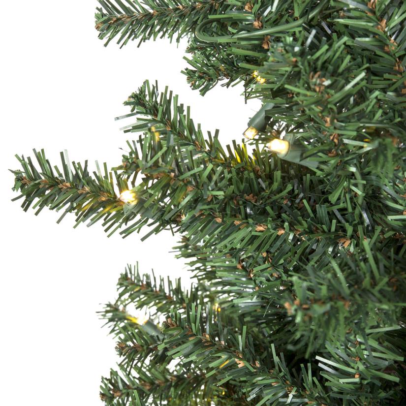 4LT2148 Beauty Best Choice Products Pre-Lit Artificial Alpine Slim Pencil Christmas Tree w/ LED Lights, Stand