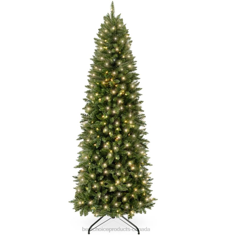 4LT2207 Beauty Best Choice Products Pre-Lit Spruce Pencil Christmas Tree w/ Incandescent Lights