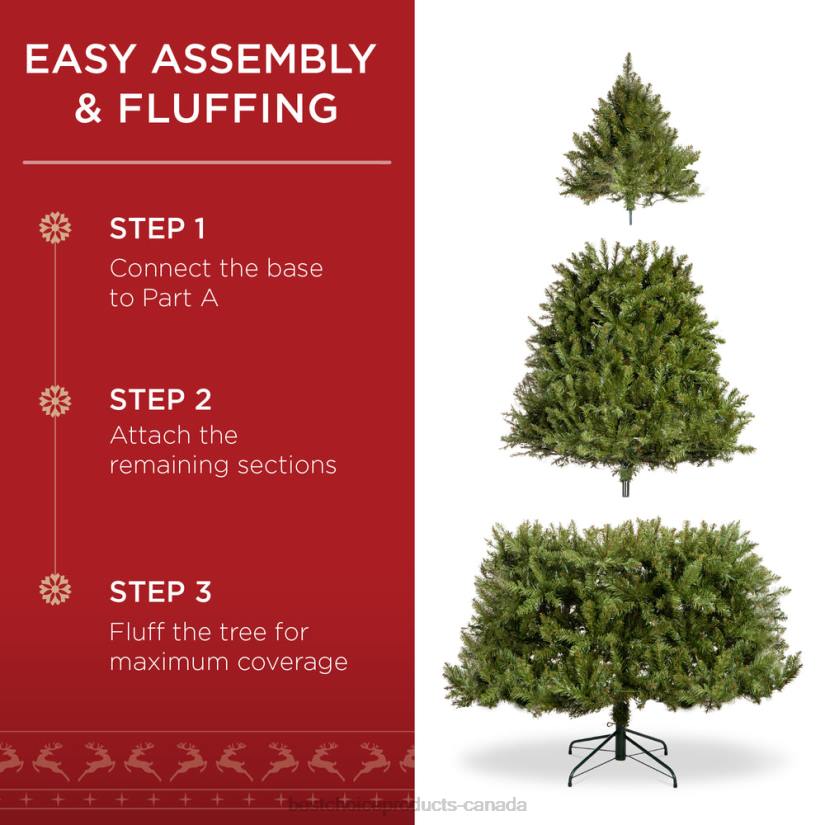 4LT281 Stand Best Choice Products Pre-Lit Hinged Douglas Artificial Christmas Tree