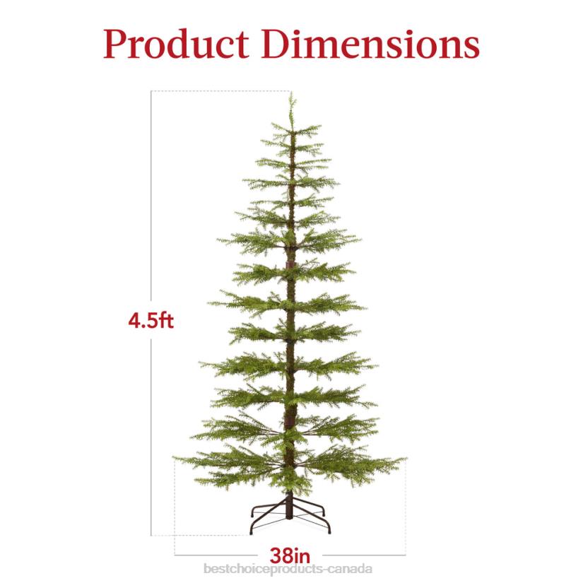 4LT286 Beauty Best Choice Products Pre-Lit Sparse Christmas Tree w/ 2-in-1 LED Lights, Cordless Connection