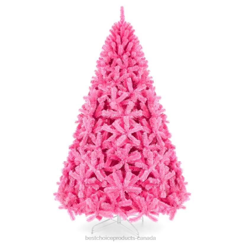 4LT2190 Beauty Best Choice Products Pink Artificial Fir Christmas Tree w/ Foldable Stand