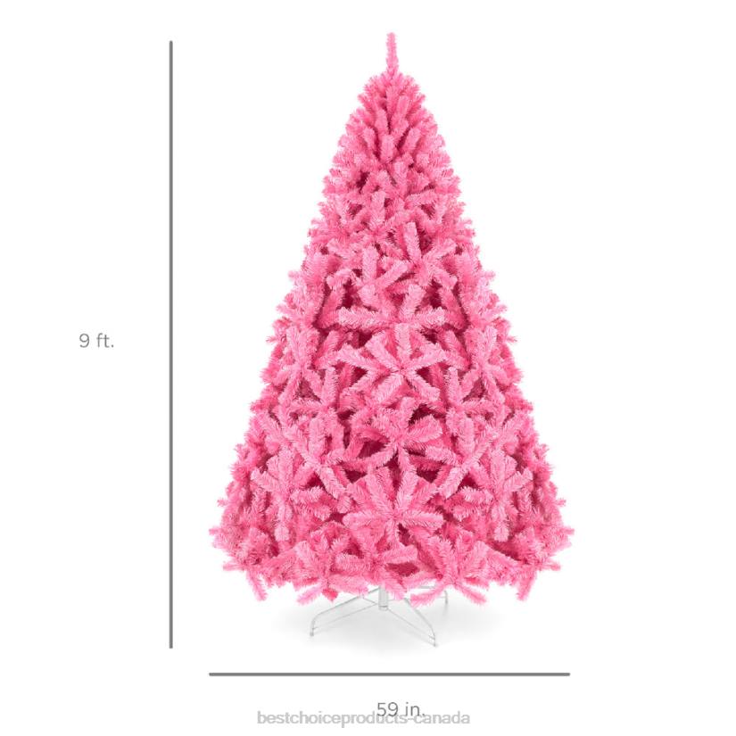 4LT2193 Beauty Best Choice Products Pink Artificial Fir Christmas Tree w/ Foldable Stand