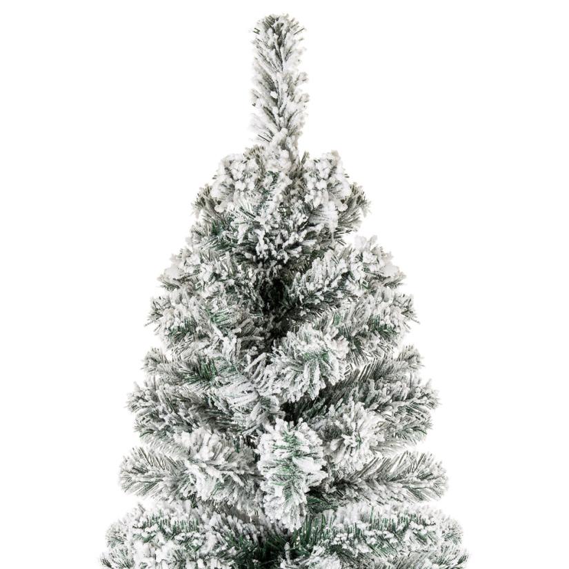 4LT2196 Stand Best Choice Products Snow Flocked Artificial Pencil Christmas Tree