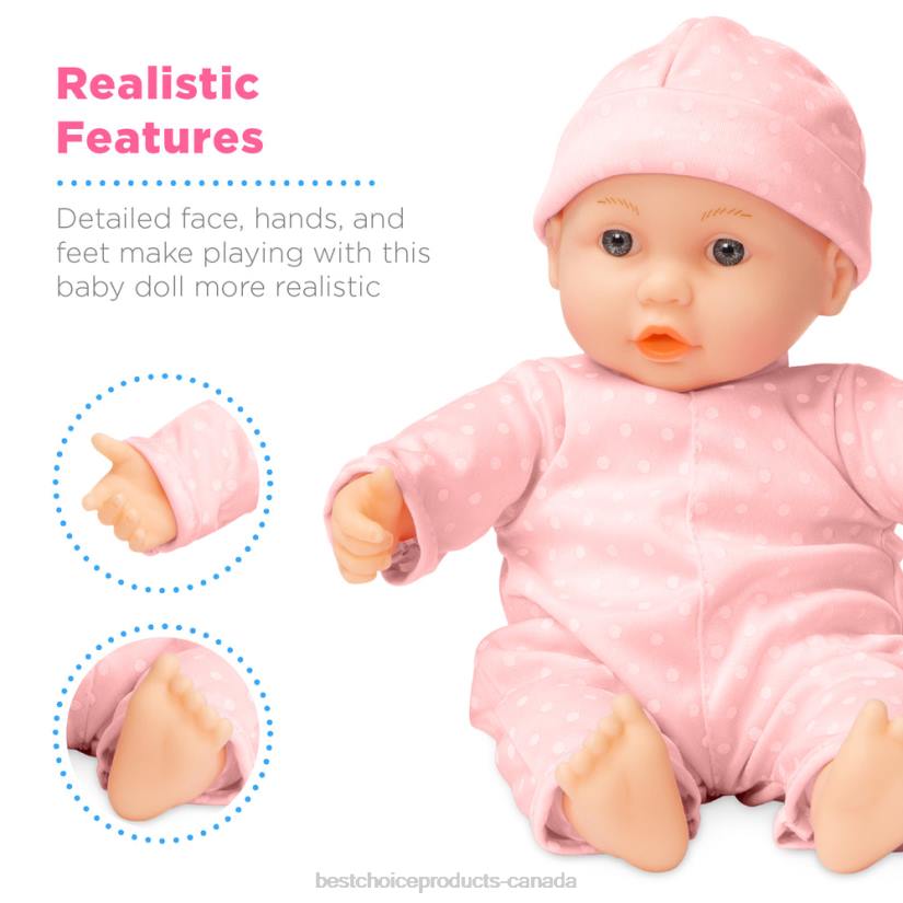 4LT2529 Multicolor Best Choice Products Realistic Baby Doll with Soft Body, Highchair, Potty, Accessories