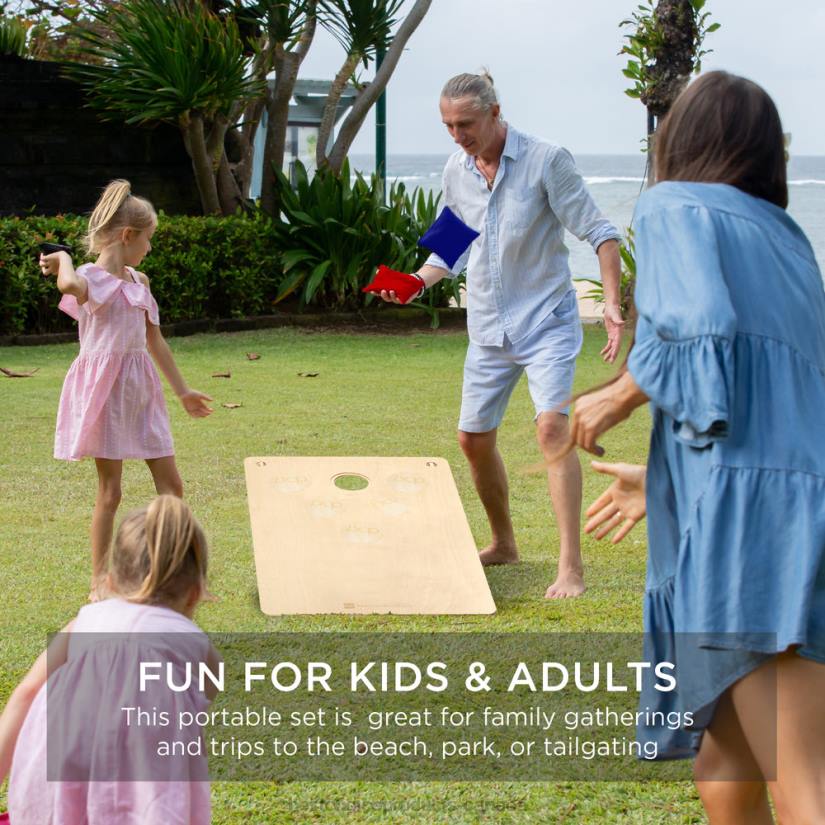 4LT21029 Multicolor Best Choice Products 2-In-1 Cornhole & Beer Pong Board Game Set w/ 2 Carrying Bags, 6 Bean Bags