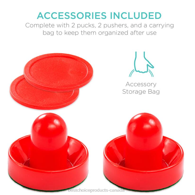 4LT2484 Multicolor Best Choice Products Air Hockey Table w/ 2 Pucks, 2 Paddles, LED Score Board