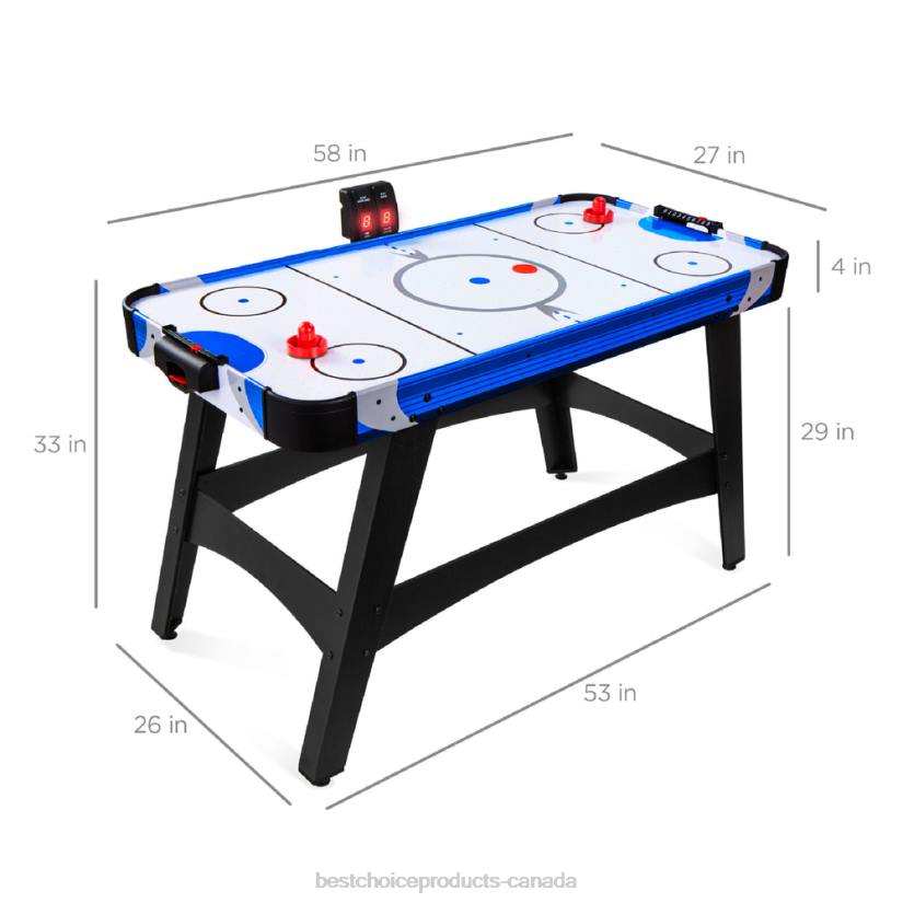 4LT2484 Multicolor Best Choice Products Air Hockey Table w/ 2 Pucks, 2 Paddles, LED Score Board