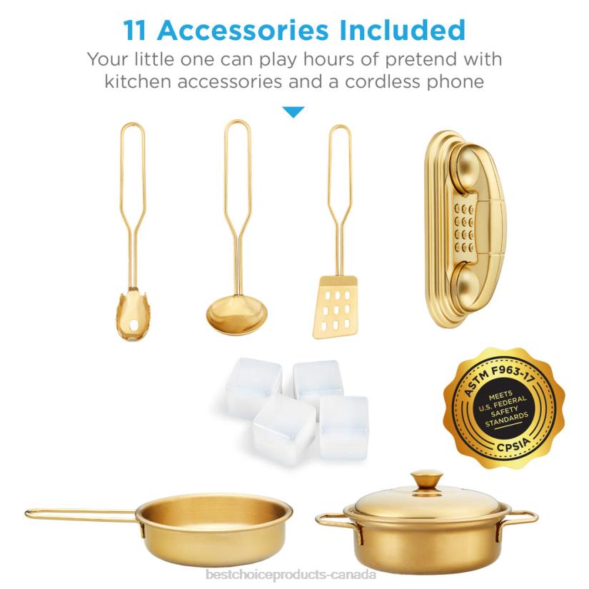 4LT2293 Teal Best Choice Products Pretend Play Kitchen Wooden Toy Set for Kids with 11 Accessories