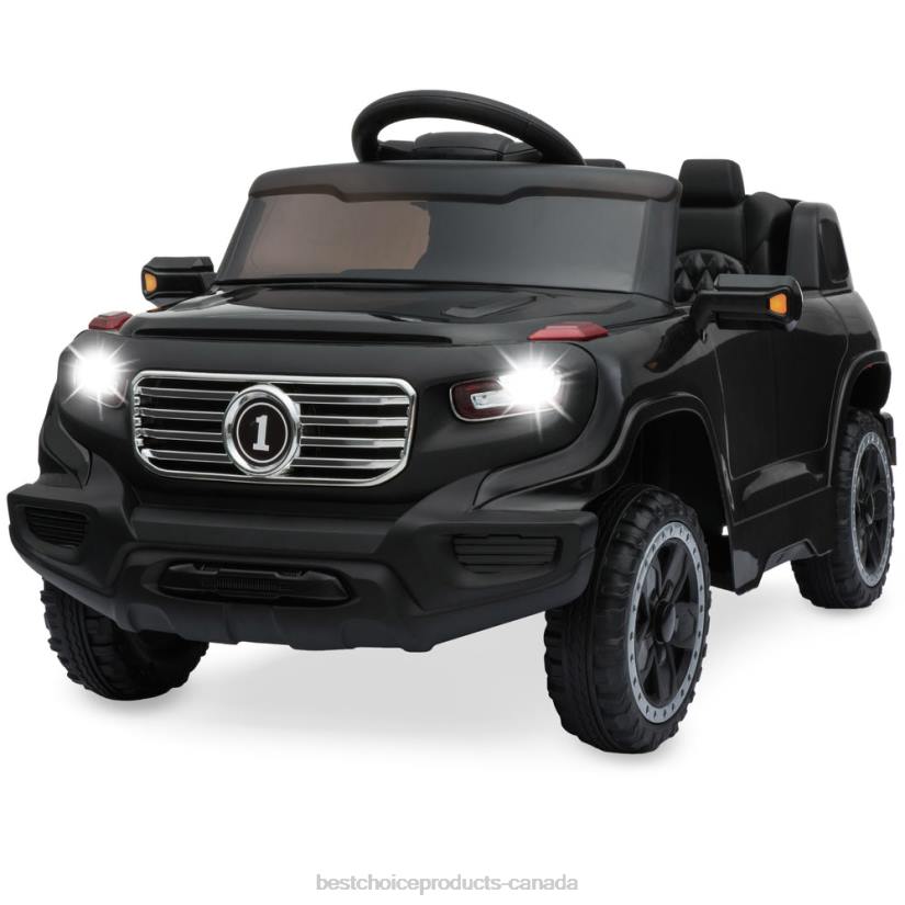 4LT21015 Black Best Choice Products 6V Kids Ride-On Car Truck Toy w/ RC Parent Control, 3 Speeds, Lights, Horn