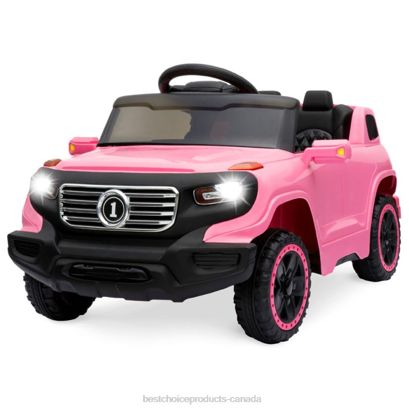 4LT21016 Pink Best Choice Products 6V Kids Ride-On Car Truck Toy w/ RC Parent Control, 3 Speeds, Lights, Horn
