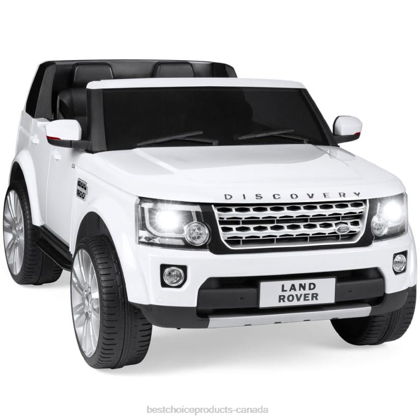 4LT2315 White Best Choice Products 12V 2-Seater Licensed Land Rover Ride-On w/ Parent Remote Control