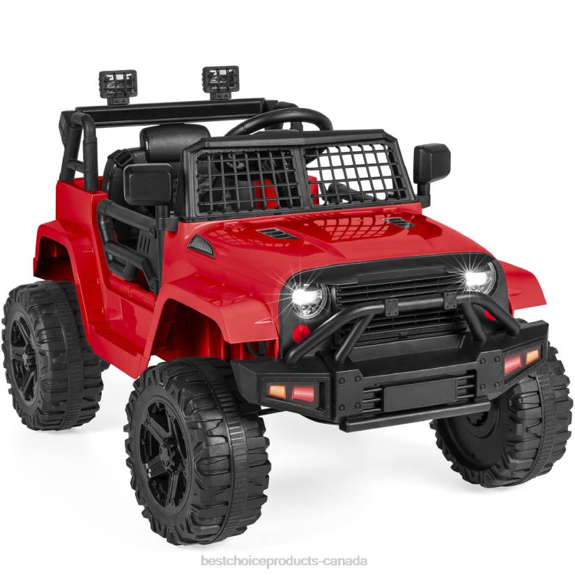 4LT2488 Red Best Choice Products 12V Kids Ride-On Truck Car w/ Parent Remote Control, Spring Suspension