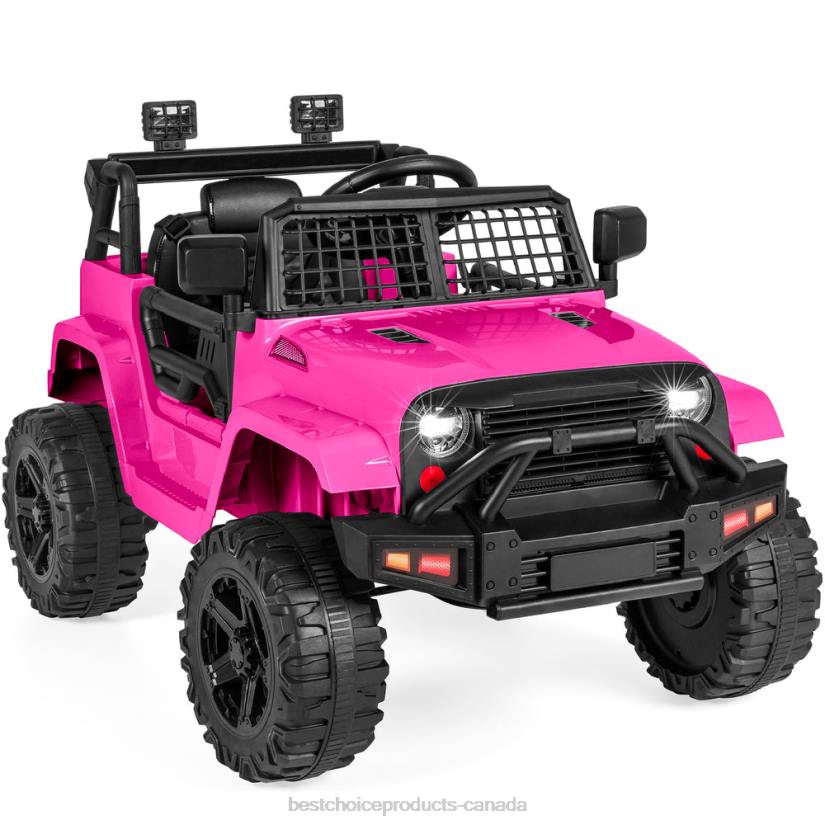 4LT2492 Hot Pink Best Choice Products 12V Kids Ride-On Truck Car w/ Parent Remote Control, Spring Suspension