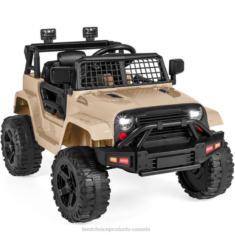 4LT2493 Sand Best Choice Products 12V Kids Ride-On Truck Car w/ Parent Remote Control, Spring Suspension