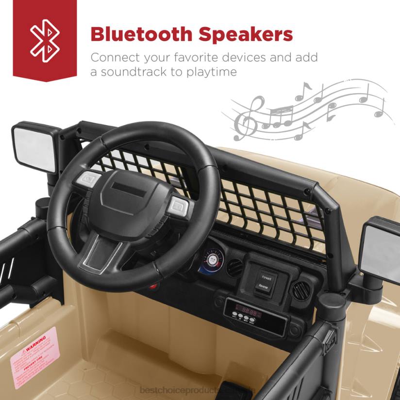 4LT2493 Sand Best Choice Products 12V Kids Ride-On Truck Car w/ Parent Remote Control, Spring Suspension