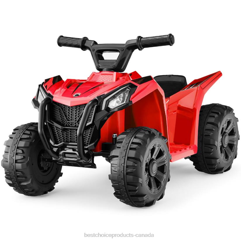4LT2523 Red Best Choice Products 6V Kids Ride-On 4-Wheeler Quad ATV Car w/ 1.8mph Max Speed, Treaded Tires