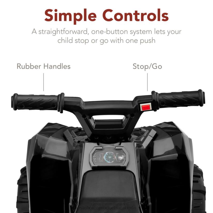 4LT2524 Black Best Choice Products 6V Kids Ride-On 4-Wheeler Quad ATV Car w/ 1.8mph Max Speed, Treaded Tires