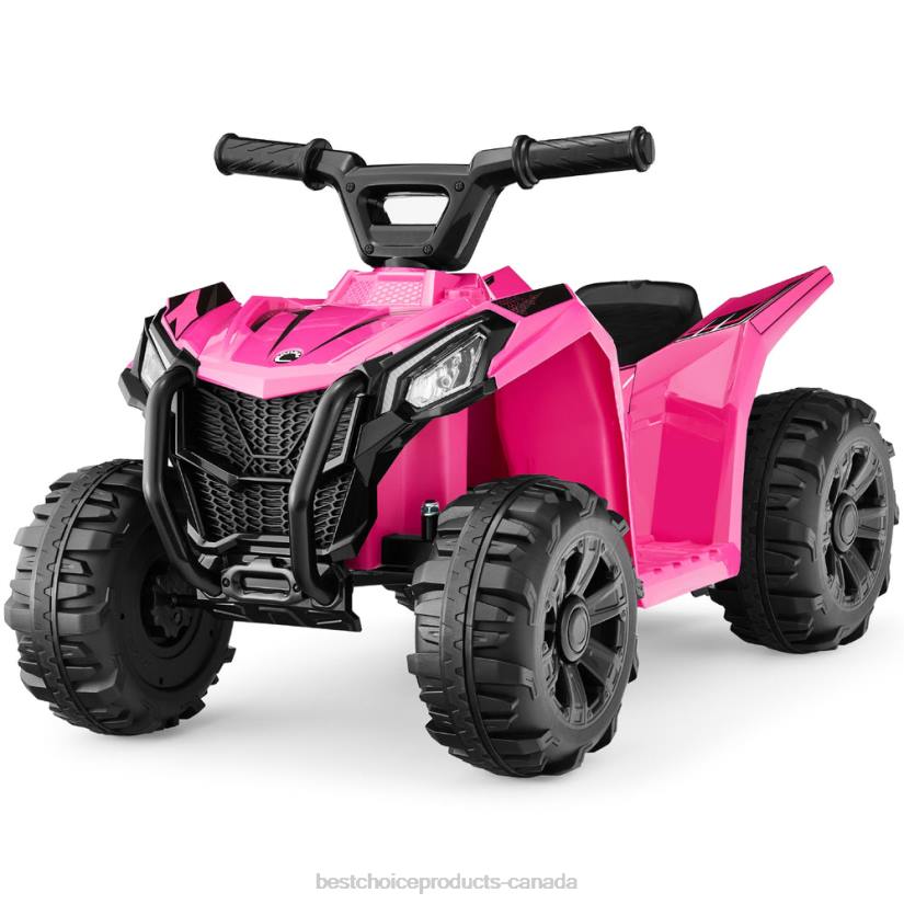 4LT2526 Hot Pink Best Choice Products 6V Kids Ride-On 4-Wheeler Quad ATV Car w/ 1.8mph Max Speed, Treaded Tires